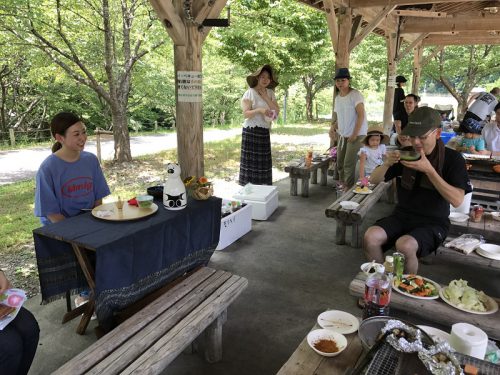 バーベキューと野点親睦会